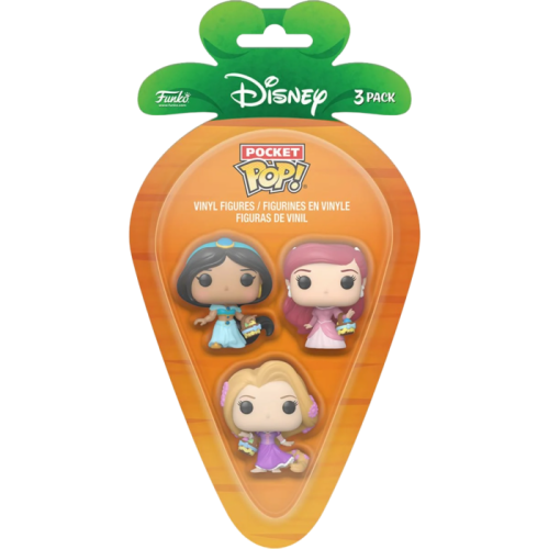 Disney - Rapunzel, Ariel, Jasmine Carrot Pocket Pop! 3-Pack