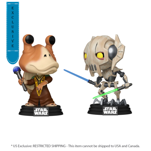Star Wars: Clone Wars - Jar Jar Binks Vs General Grievous US Exclusive Pop! Vinyl 2-Pack [RS]