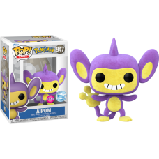 Pokemon - Aipom Flocked Pop! Vinyl [RS]