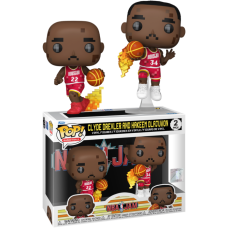 NBA JAM: Rockets - Clyde Drexler & Hakeem Olajuwon 8-Bit Pop! Vinyl 2 Pack