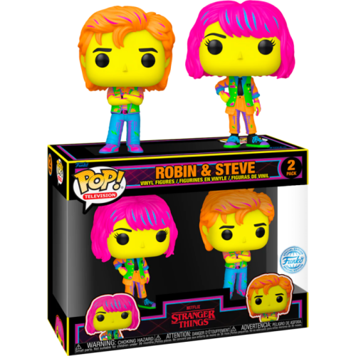 Stranger Things - Robin & Steve US Exclusive Blacklight Pop! 2-Pack [RS]