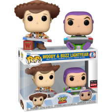 Toy Story - Woody & Buzz Gaming C2E2 2024 US Exclusive Pop! Vinyl 2 Pack [RS]
