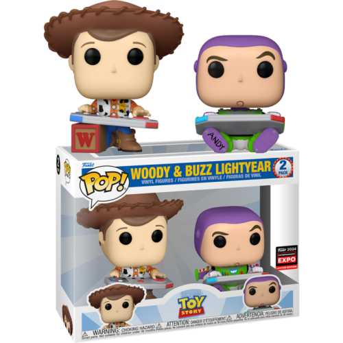 Toy Story - Woody & Buzz Gaming C2E2 2024 US Exclusive Pop! Vinyl 2 Pack [RS]