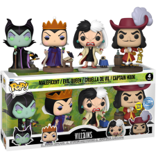 Disney: Villains -  US Exclusive Glow Pop! Vinyl 4-Pack [RS]