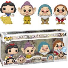 Snow White (1937) - Snow White, Dopey, Sleepy, Grumpy Exclusive Diamond Glitter Pop! 4-Pack [RS]