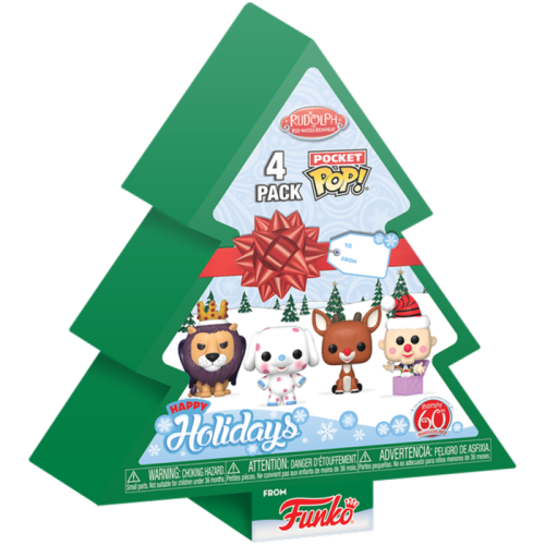 Rudolph - Holiday Tree Box Pocket Pop! 4-Pack