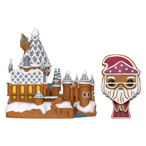 Harry Potter - Albus Dumbledore with Hogwarts (Gingerbread) Pop! Town