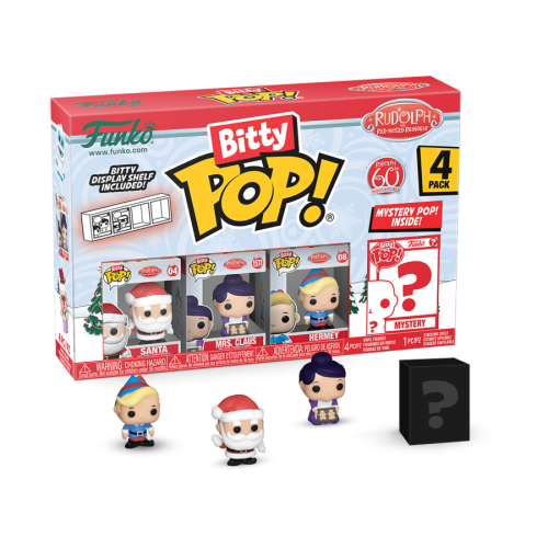 Rudolph- Santa Bitty Pop! 4-Pack