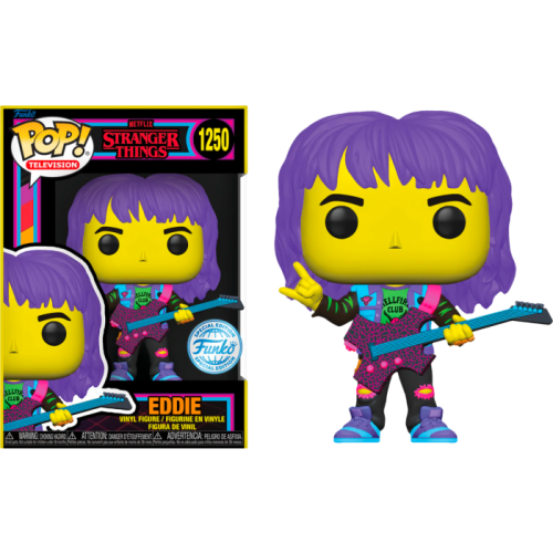 Stranger Things - Eddie with Guitar US Exclusive Blacklight Pop! Vinyl [RS]