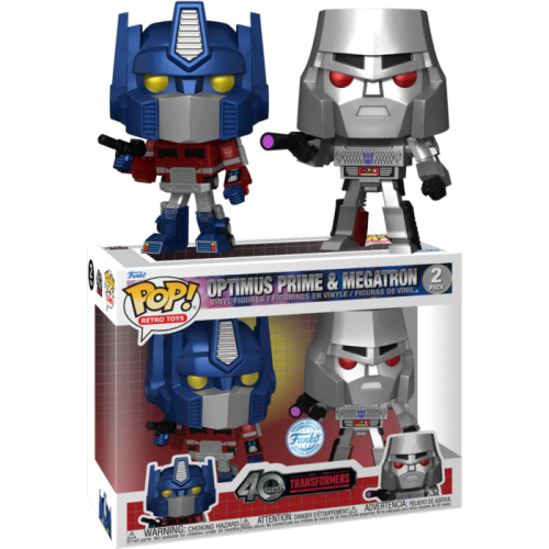 Transformers: G1 - Optimus Prime & Megatron US Exclusive Metallic Pop! Vinyl 2 -Pack [RS]