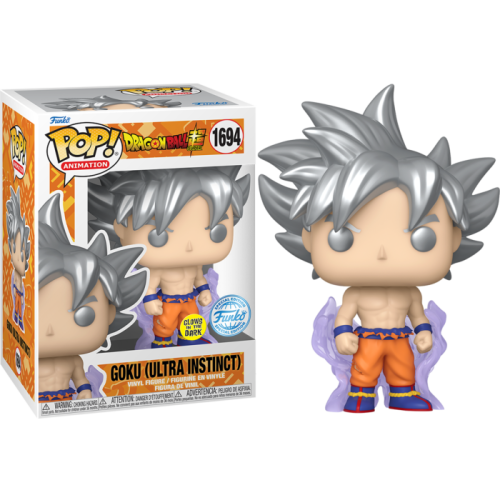 Dragonball Super - Goku (Ultra Instinct) US Exclusive Glow Pop! Vinyl [RS]