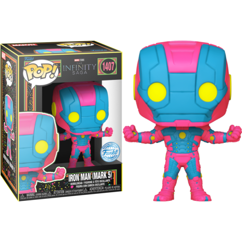 Marvel Comics - Iron Man MkV (Infinity Saga) US Exclusive Black Light Pop! Vinyl [RS]