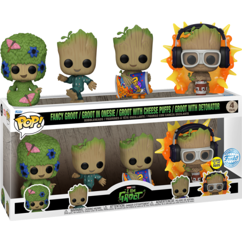 I Am Groot - I Am Groot US Exclusive Glow Pop! Vinyl 4-Pack [RS]