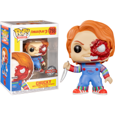 Child's Play 3 - Chucky Half Battle Damaged US Exclusive Pop! Vinyl
