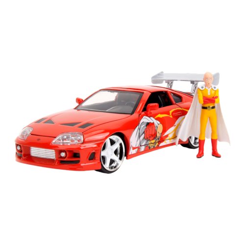 One Punch Man - Saitama with 1995 Toyota Supra V2 1:24 Scale Diecast Vehicle