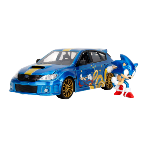 Sonic the Hedgehog - Subaru STI with Sonic Figure 1:24 Scale Diecast Vehicle