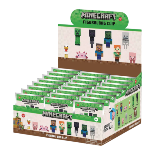 Minecraft - 3D PVC Bag Clips Blind Bag 24ct CDU (Series 1)