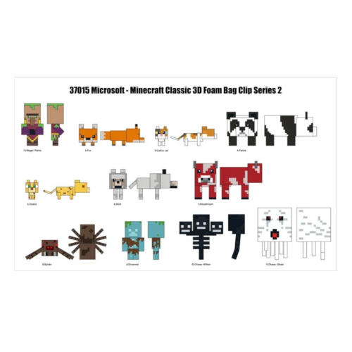 Minecraft - 3D PVC Bag Clips Blind Bag 24ct CDU (Series 2)