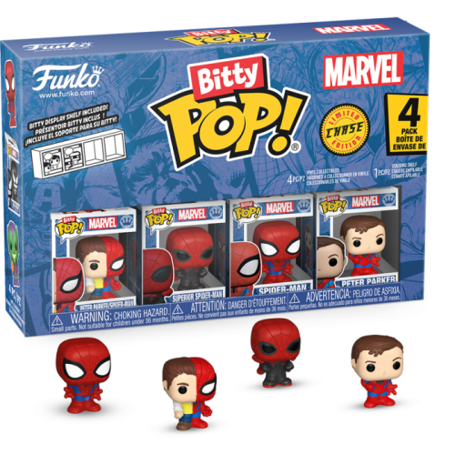 Spider-Man - Peter Parker Split Bitty Pop! 4-Pack