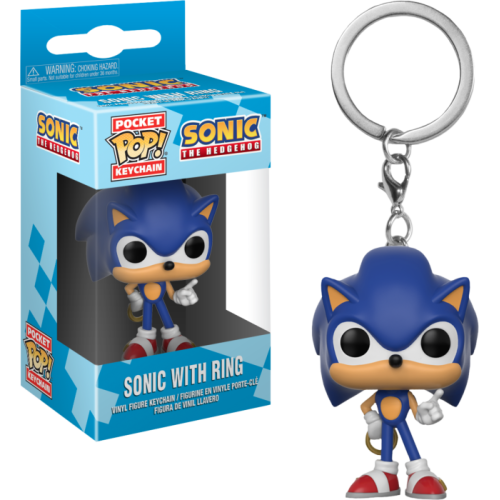 Sonic the Hedgehog - Sonic with Ring Pocket Pop! Keychain