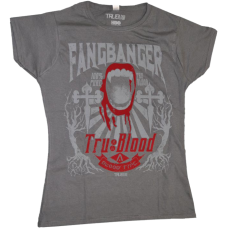 True Blood - Fangbanger Flocked Female T-Shirt XL