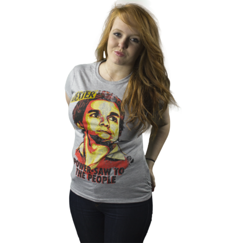 Dexter - Power-Saw Grey Marle Female T-Shirt XL