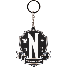 Wednesday - Nevermore Crest Keychain