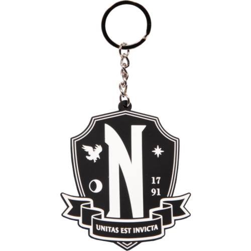 Wednesday - Nevermore Crest Keychain