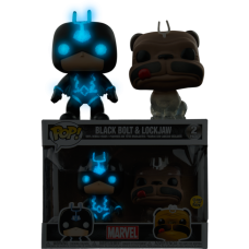 Marvel Comics - Black Bolt Glow & Lockjaw Phasing US Exclusive Pop! Vinyl 2-pack