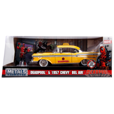 Deadpool (comics) - 1957 Chevy Bel Air Taxi 1:24 Hoolywood Ride Diecast Vehicle with Deadpool