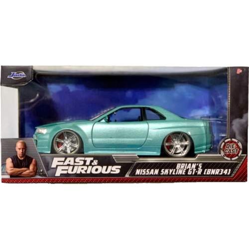 Fast And Furious - 2002 Nissan Skyline GT-R (R34) 1:24 Scale