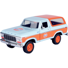 Gulf Collection - 1978 Ford Bronco With Gulf Livery 1:24 Scale Diecast Vehicle