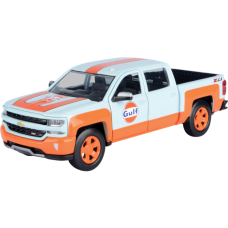 Gulf Collection - 2017 Chevy Silverado 1500 Lt Z71 with Gulf Livery 1:27 Scale Diecast Vehicle