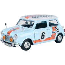 Gulf Collection - Morris Mini Cooper 1961-67 With Gulf Livery 1:18 Scale Diecast Vehicle