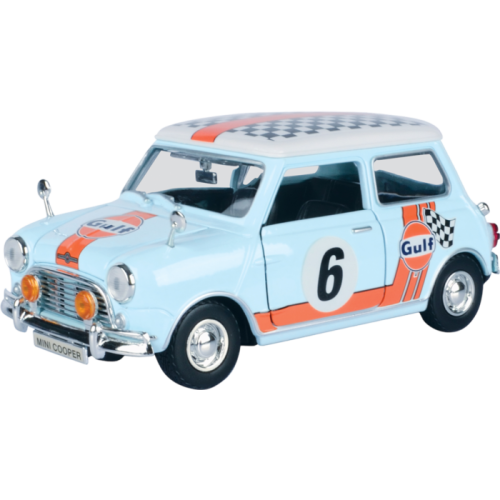 Gulf Collection - Morris Mini Cooper 1961-67 With Gulf Livery 1:18 Scale Diecast Vehicle