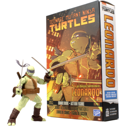 Teenage Mutant Ninja Turtles (comics) - Leonardo BST AXN Action Figure & Comic Book (Wave 2)