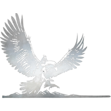 The Lord of the Rings - Gandalf on Gwaihir Metalbird Corten Steel Silhouette