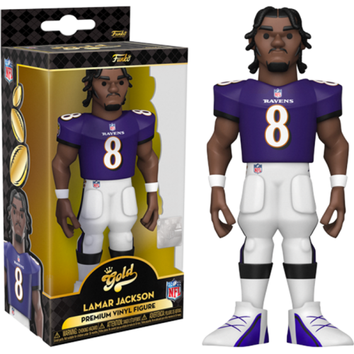 NFL Football - Lamar Jackson Baltimore Ravens 5 inch Gold Premium Vinyl Figure