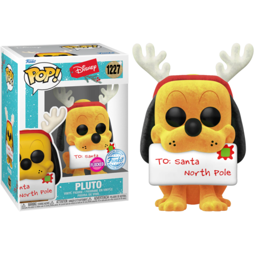 Disney: Holiday - Pluto Flocked Pop! Vinyl Figure