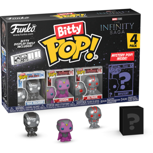 Marvel - Iron Man War Machine, Vision, Ultron & Mystery Bitty Pop! Vinyl Figure 4-Pack