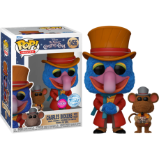 Muppets Christmas Carol - Charles Dickens with Rizzo Flocked Pop! Vinyl Figure