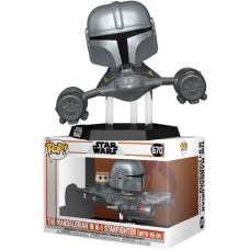 Star Wars: The Mandalorian - The Mandalorian in N-1 Starfighter with R5-D4 Pop! Rides Vinyl Figure