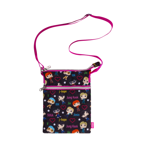 BTS - Pop! Band and Hearts Passport Crossbody Bag