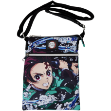 Demon Slayer - Tanjiro Kamado Checkerboard Passport Crossbody Bag