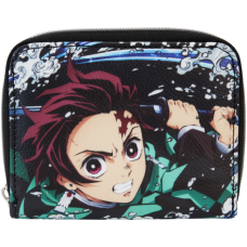 Demon Slayer - Tanjiro Kamado 5 inch Faux Leather Zip-Around Wallet