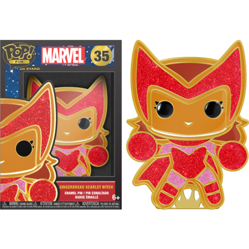 Marvel: Holiday - Scarlet Witch Gingerbread 4 Inch Enamel Pop! Pin