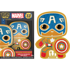 Marvel: Holiday - Captain America Gingerbread 4 Inch Enamel Pop! Pin