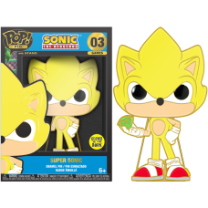 Sonic the Hedgehog - Super Sonic Glow-in-the-Dark 4 Inch Pop! Enamel Pin