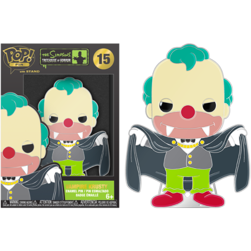 The Simpsons - Vampire Krusty 4 Inch Enamel Pop! Pin
