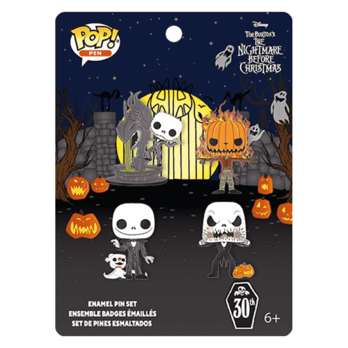 The Nightmare Before Christmas - Jack Skellington Pop! Enamel Pin 4-Pack